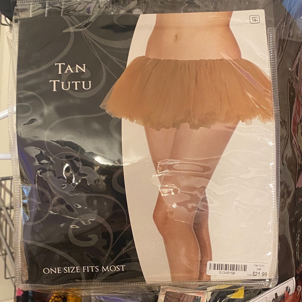 Spirit Brown Tulle Skirt with Elastic Waist OSize